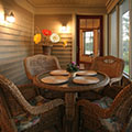 architect designed lakefront home - muskoka - screen porch dining