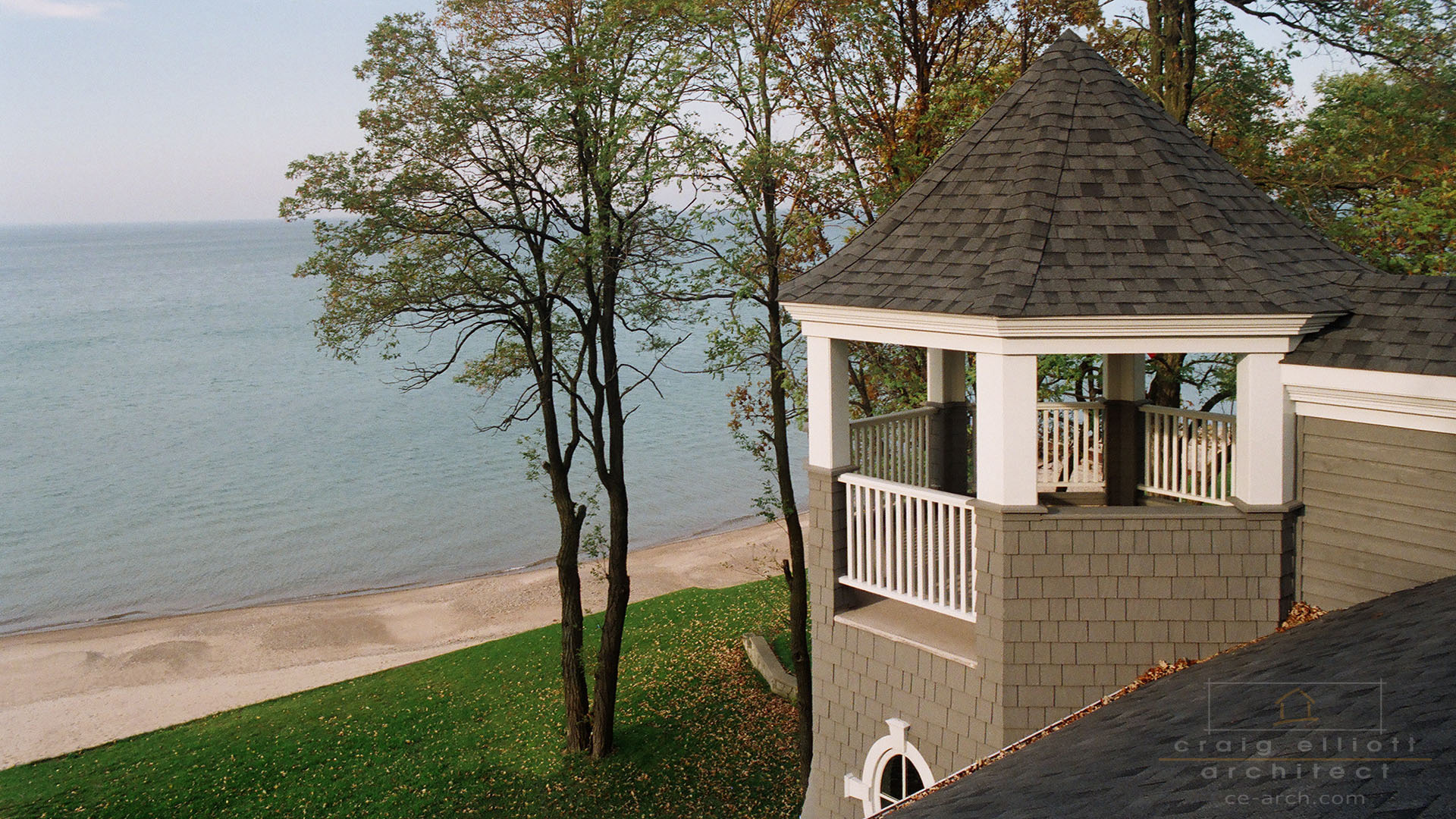 architect designed home - lake huron - turret