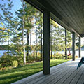 architect designed lakefront home - muskoka - side facing lake