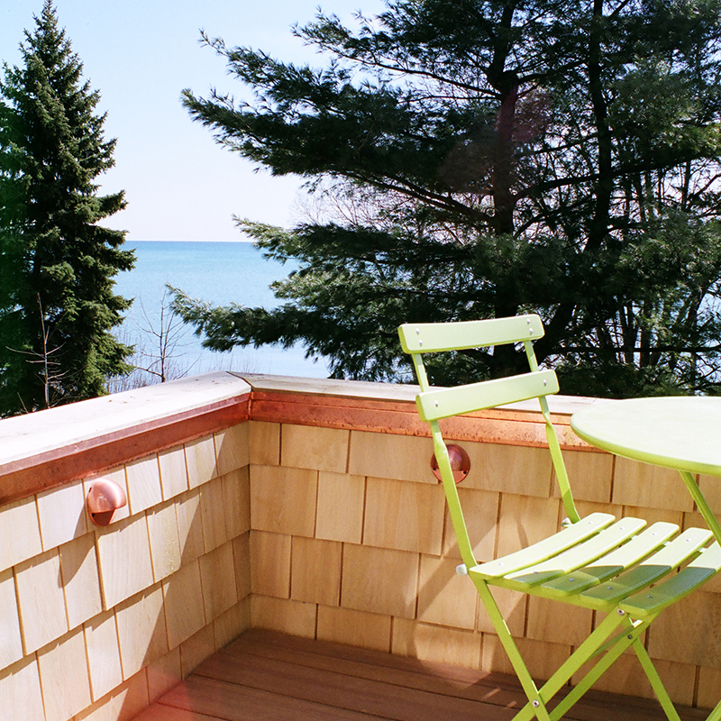 architect designed home addition - lake ontario - lakeside balcony S