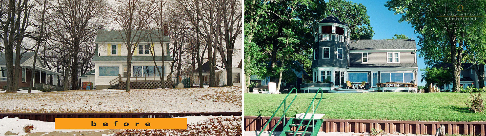 addition to waterfront home