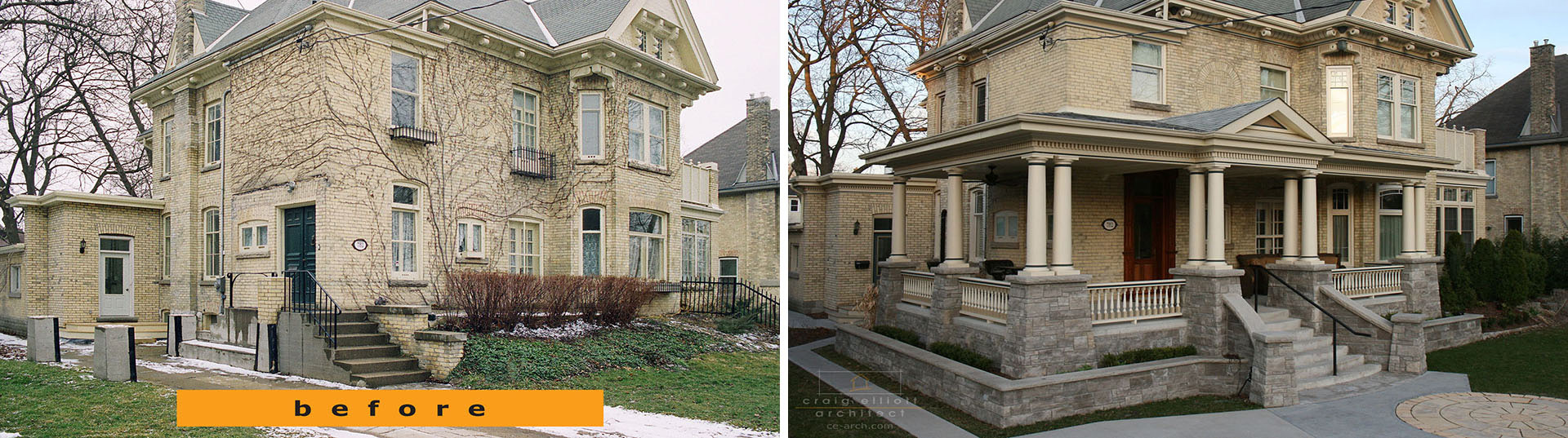 new porch to historic urban home